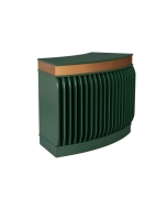 Balcão Curvo Palm - Verde Oliva Com Detalhes Dourado Soleil