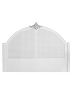 Cabeceira King Lavanda com Palha - Branco