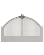 Cabeceira King Lavanda com Palha - Cinza Claire