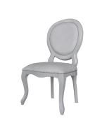 Cadeira Medalhão Adoriable com Tachas - Cinza Claire