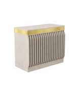 Balcão Reto Palm - Arizona com Detalhes Dourado Soleil