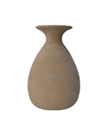 Vaso Bojudo com aba decorativo em Cerâmica - Machê Fosco