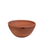 Fruteira De Cerâmica Texturizada Na Cor Laranja