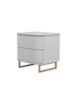 Mesa De Cabeceira Contemporânea com Pés Metalizado