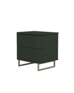 Mesa de Cabeceira Miami - Verde Oliva com Detalhes Fendi Lumiére