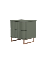 Mesa de Cabeceira Miami - Toscana com Detalhes Dourado Soleil