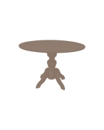 Mesa de Jantar Redonda Slim Munique - 6 Lugares - 1,37m - Fendi Nouveau