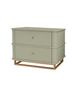 Mesa de Cabeceira Contemporânea Curve - Arizona com Detalhes Dourado Soleil