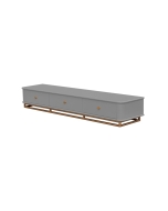 Rack Curve G - Cinza Claire com Detalhes Dourado Soleil
