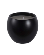 Vaso Vela Casca de Ovo decorativo em Cerâmica Carolina Haveroth – Preto Fosco