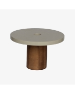 Vaso Bandeja Esfera - Freijó e Off White Alto Brilho