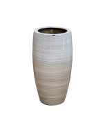 Vaso De Fibra Decorativo Pintado a Mão