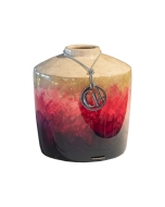 Vaso Reto Decorativo em Cerâmica Carolina Haveroth - Art Contemporânea Alto Brilho