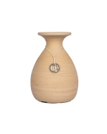 Vaso Bojudo com aba decorativo em Cerâmica - Areia Natural Fosco