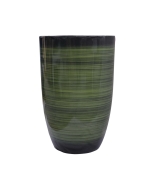 Vaso de cerâmica contemporâneo verde