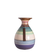 Vaso Bojudo decorativo em Cerâmica Carolina Haveroth – Monnet Alto Brilho