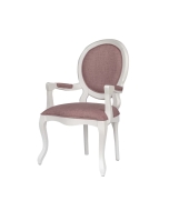 Cadeira Medalhão Adoriable c/ Braço - Branco