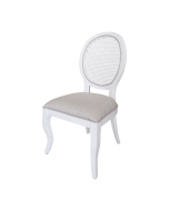 Cadeira Medalhão Delicate Palha - Branco