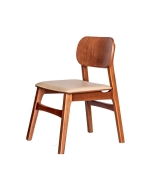 Cadeira Retrô Estofada - Verniz Natural