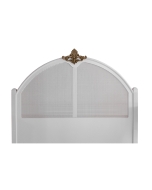 Cabeceira King Lavanda com Palha - Branco com Fendi Lumiére