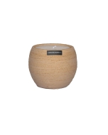 Vaso Vela Casca de Ovo decorativo em Cerâmica Carolina Haveroth – Areia Natural Fosco