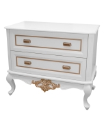 Cômoda Lavanda - Branco com Dourado Soléil