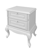 Mesa de Cabeceira Flor de Lis - Branco