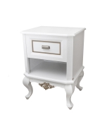Mesa de Cabeceira Lavanda - Branco com Fendi Lumiére