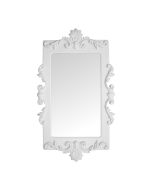 Espelho Lavanda Retangular Entalhado - Branco