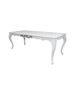 Mesa de Jantar Provençal Lavanda 6 Lugares - 1,53 - Branco com Fendi Lumiére