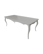 Mesa de Jantar Clássica Vintage 6 Lugares - 1,6m - Cinza Claire