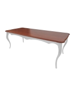 Mesa de Jantar Vintage - Branca com Tampo Freijó