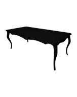 Mesa de Jantar Vintage - 8 Lugares - 2,2m - Preto