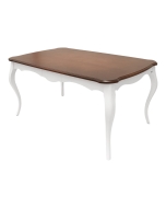 Mesa de Jantar Vintage - 8 Lugares - 2,2m - Branca com Tampo Vintage