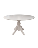 Mesa de Jantar Redonda Slim Munique - 6 Lugares - 1,37m - Branco