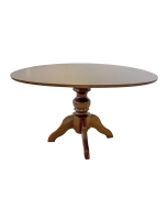 Mesa de Jantar Redonda Slim Munique - 6 Lugares - 1,37m - Freijó