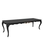 Mesa de Jantar Provençal Lavanda 6 Lugares - 1,53 - Preto com Dourado Soléil