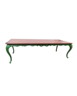 Mesa de Jantar Lavanda - 10 Lugares - 2,75m - Verde Oliva c/ Tampo Freijó