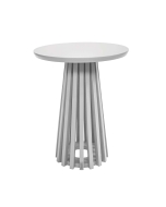 Mesa Ripada Lateral de Apoio Zuli Taís Puntel - Branco