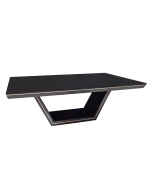 Mesa New LaVille Retangular M - Preto c/ Detalhes Fendi Lumiére