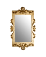 Espelho Lavanda Retangular Entalhado - Dourado Envelhecido