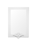 Espelho Lavanda Retangular - Branco com Entalhe dourado soleil