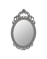 Espelho Oval Chateau - Cinza Claire