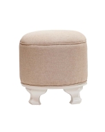 Puff Clássico Redondo Chic - Branco